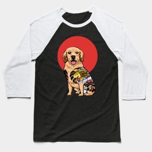 Golden Retriever Yakuza Baseball T-Shirt